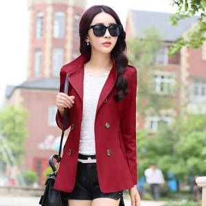 Plus Size Trench Coat For Women New Spring Autumn Slim Thin Casual Windbreaker Female Double-ed Outerwear Short Tops