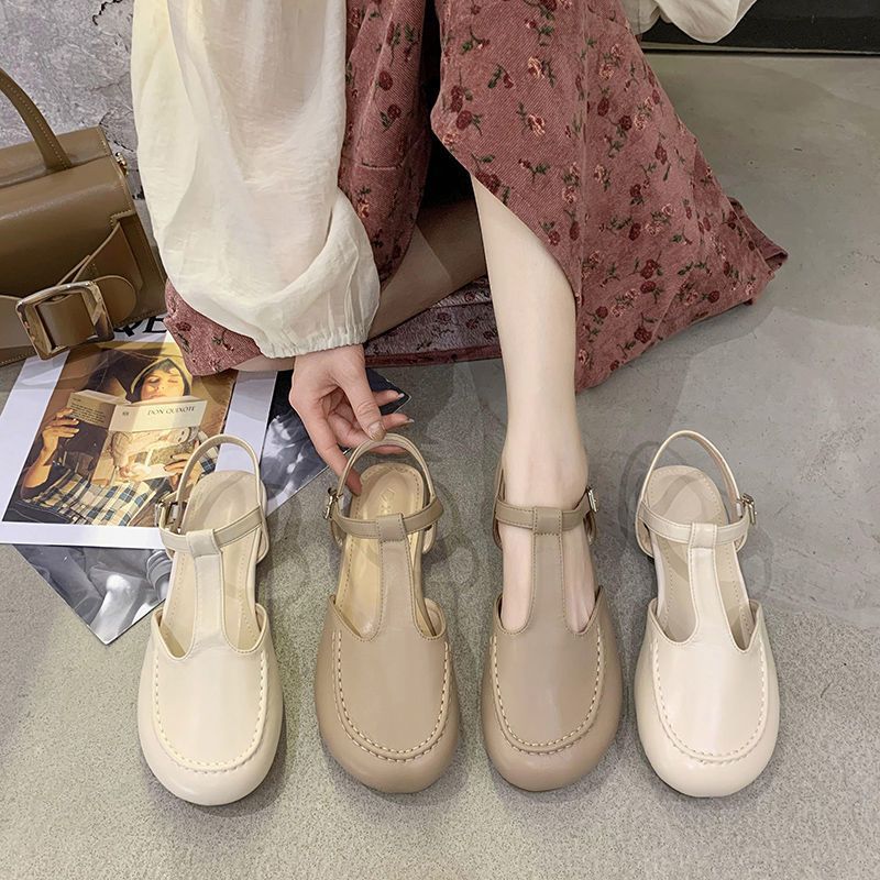 Loafers Women Mules Leather Shoes Casual Flat Shoes Korean Rubber Shoes For Women Sneakers Teenager Canvas Shoes Girls Slippers New 052826
