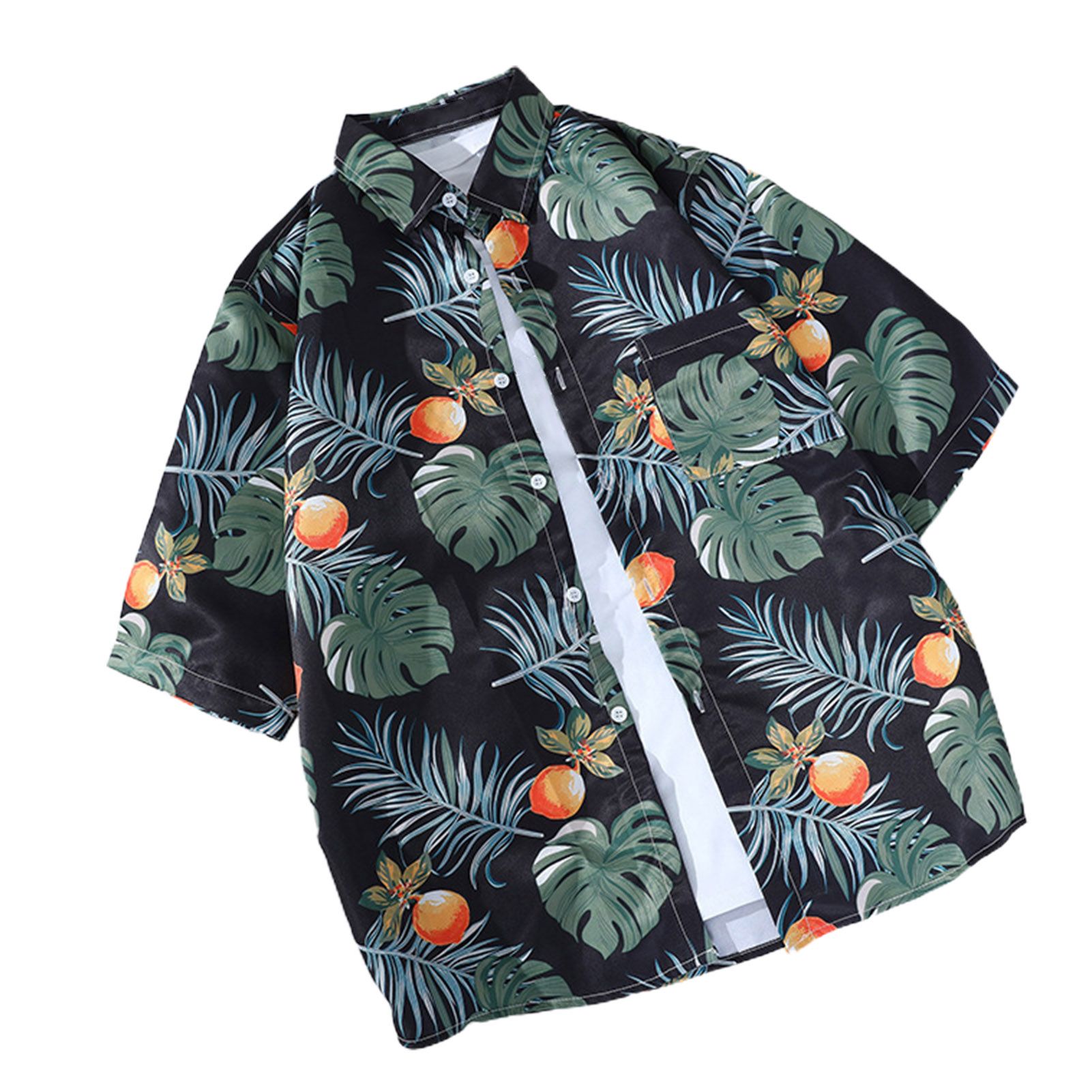 Beh Shirt Floral Print Turndown Collar Buttons Top