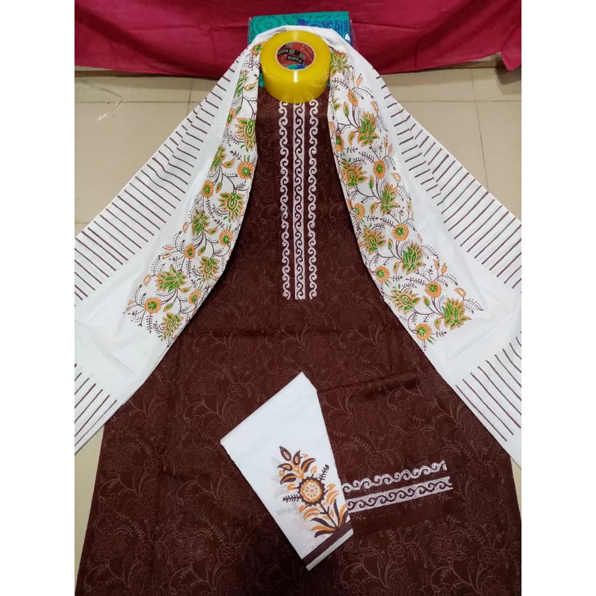 Exclusive Unstitched Screen Printed Three Pcs For Women