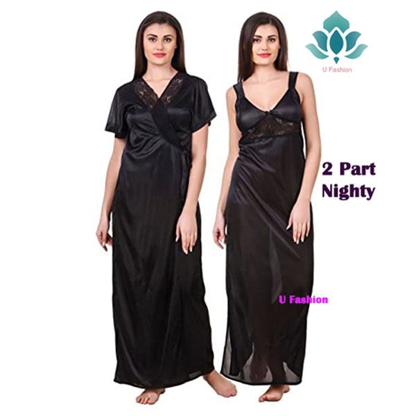 Womens Exclusive Nighty Dresses Fashionable 2 Part Night Dress