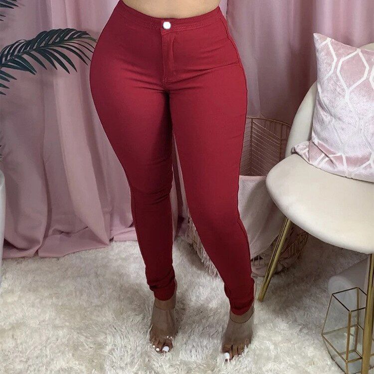 9 colors Women's long pants High stretch Skinny thin pants Fashion Lift hips pencil pants S-3XL price