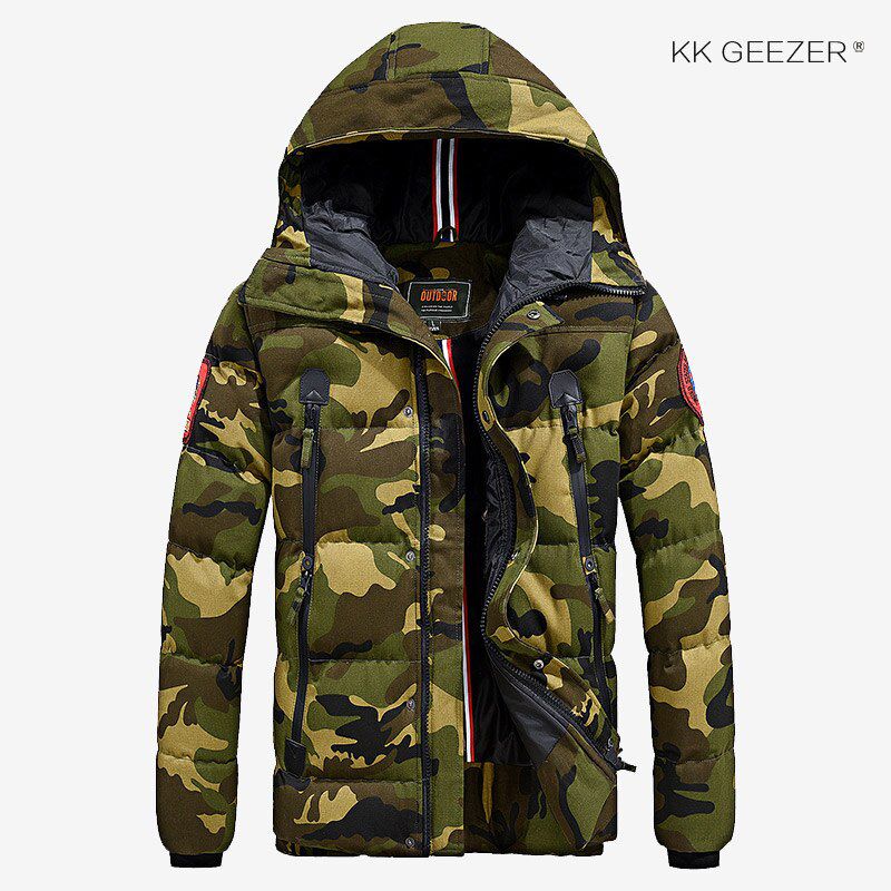 Winter Jacket Men Warm Coat Thickens Military Overcoat Black Blue Army Green Windbreaker Parka Fleece Cotton-Padded