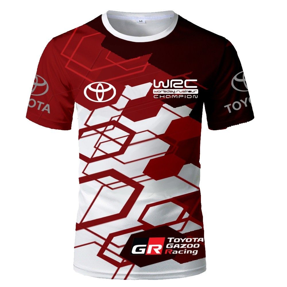 Car Icon Men'S T-Shirt 3d Printing Short-Sleeved Red Racing Logo Pattern O-Neck Oversized T-Shirt For Men And Women Sportswear