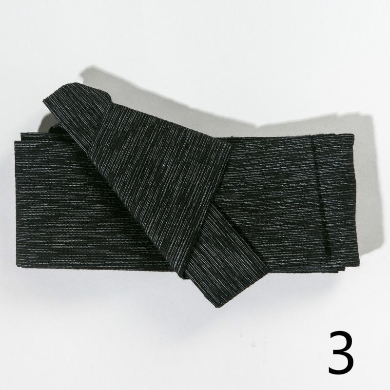 Men Japanese Obi Belt Band Kimono Yukata Cotton Black Blue Vintage New Black 904-291