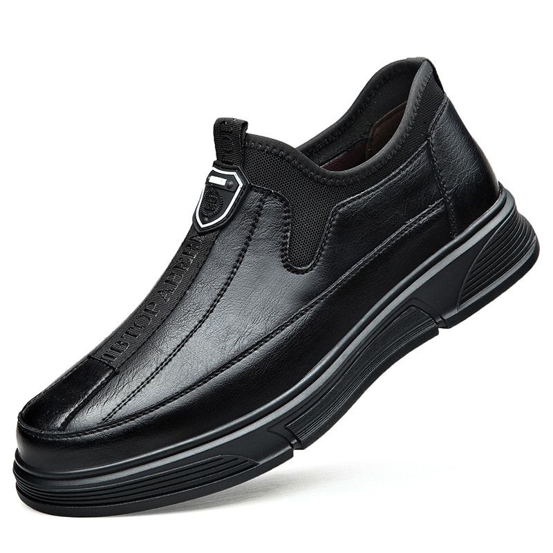 2022 Spring Autumn New Men's Shoes Business Casual Breathable Middle-aged Shoe Cover Foot Lazy Man Leather Shoes