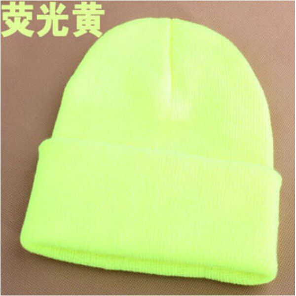 Newly Casual 10 Colors Plain Beanie Cap Skull Hat Warm Solid Warm Cuff Blank Beany Unisex Women Men Autumn Soft Hats