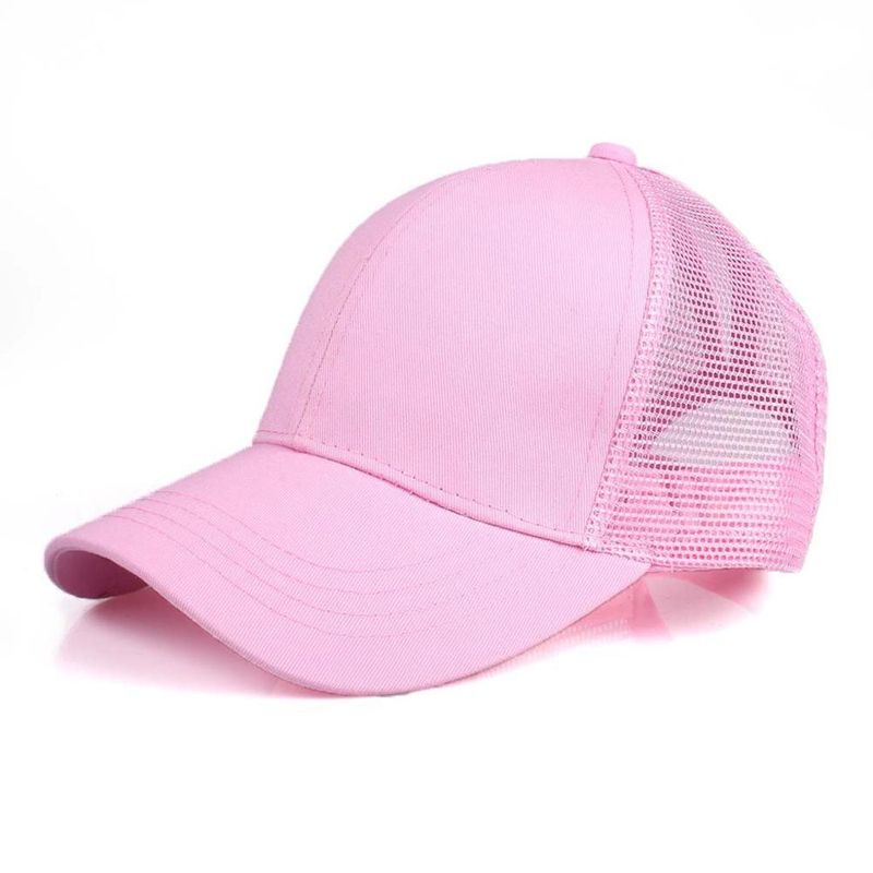 Nanci si 2019 Arrivals Solid Color Ponytail Hair Baseball Cap Women Messy Bun Baseball Hat Snapback For Girl
