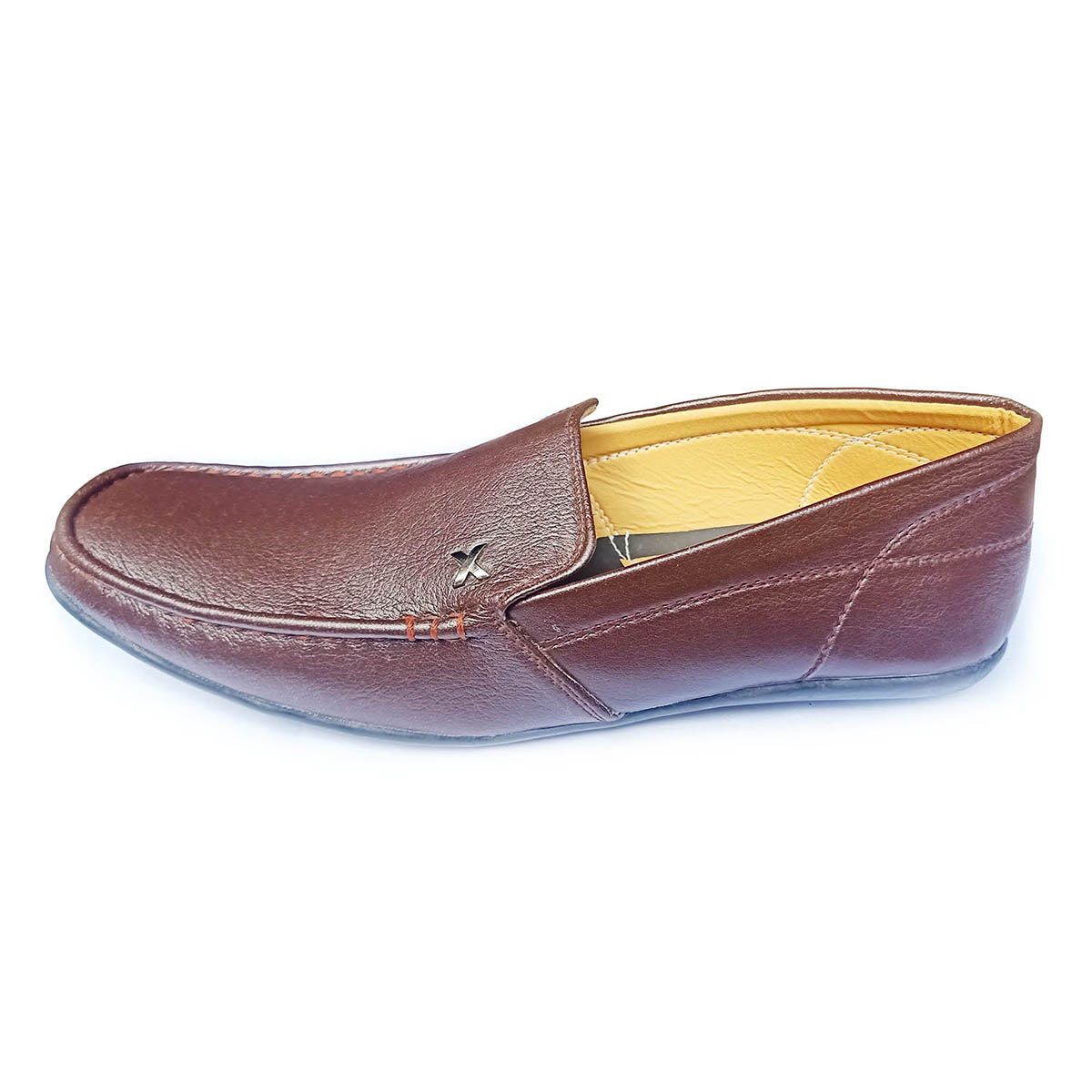 Artificial Leather Chocolate Loafers for Men by Mosharrof Shoes