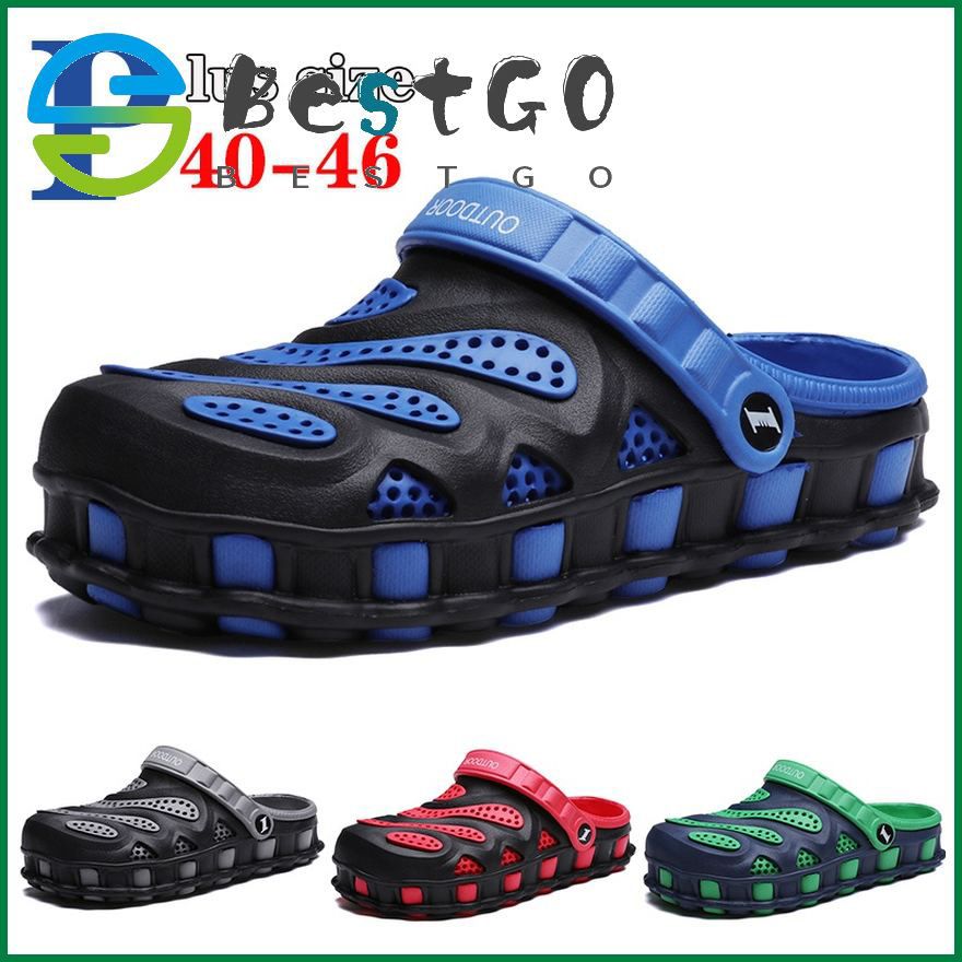 5 Colors Slippers for Men  Fashion Sports Sandals Outdoor Beach Shoes Slip on Shoes Casual Quick-drying Water Shoes Croc Men Sandals