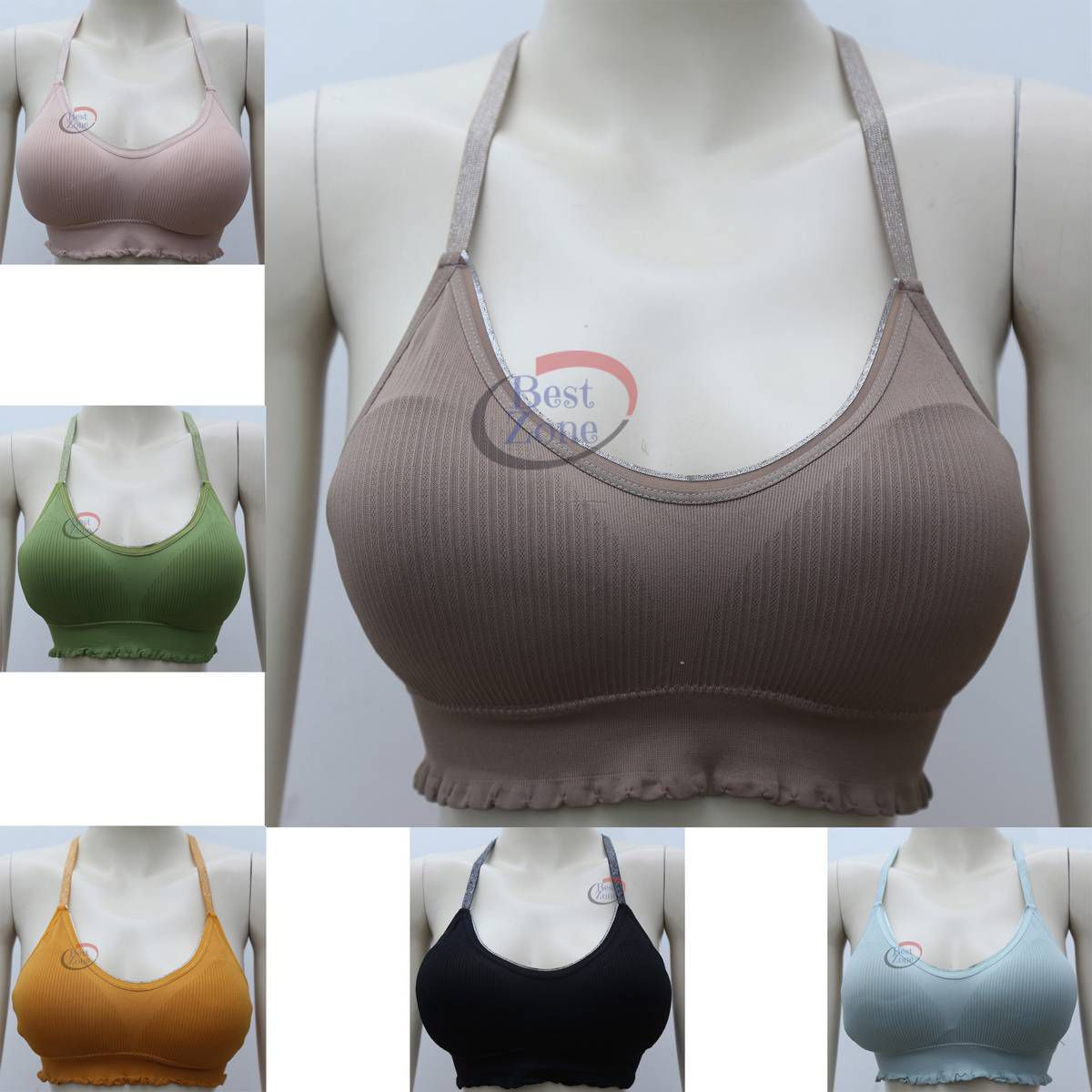 Bralette Wireless Tube Top Seamless Push Up Padded Women Bra