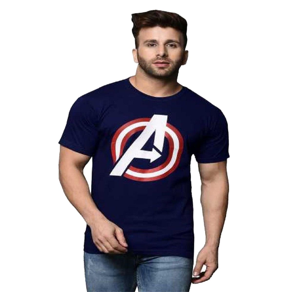 Superhero Navy Blue T shirt for Men