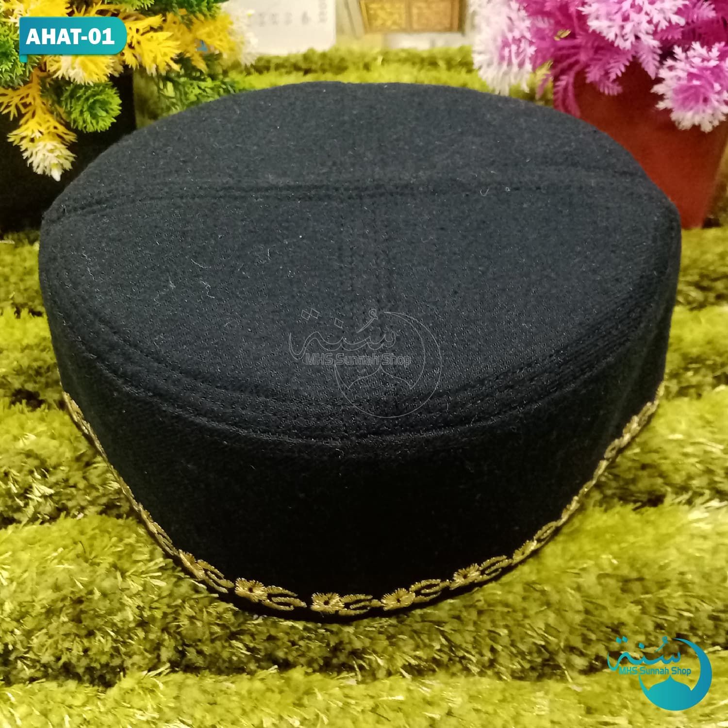 Beautiful Design & Color Islamic Items Al-Haaramain Tupi for Men