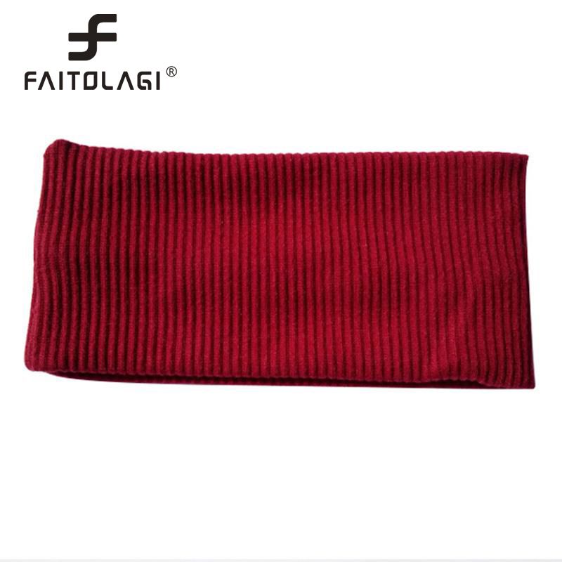 Women Headband Turban Solid Ribbed Warmer Ears Hairband Sport Wide Elastic Hair Bands