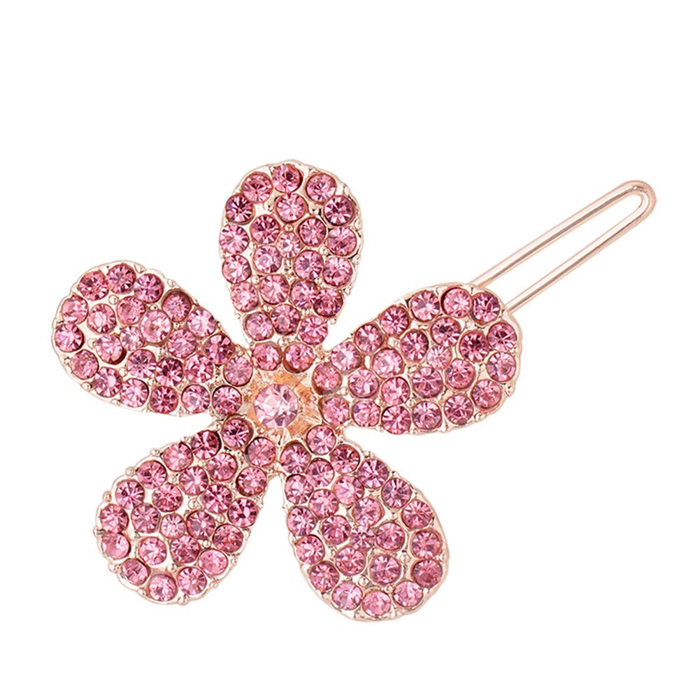 Women Full Rhinestone Flower Hairpin Clip Hair Accessory Jewelry Decor Headdress