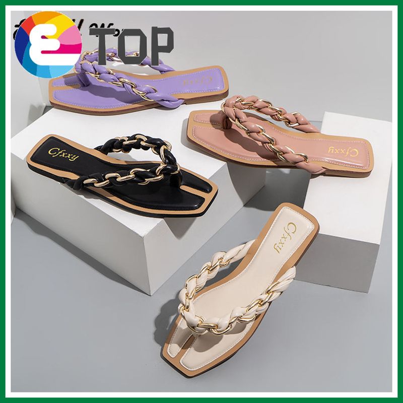 Small Wow  May 2021 Women Toe clip Plus size Bohemian Flip Flops Street Snap Patchwork Flat Slip-on