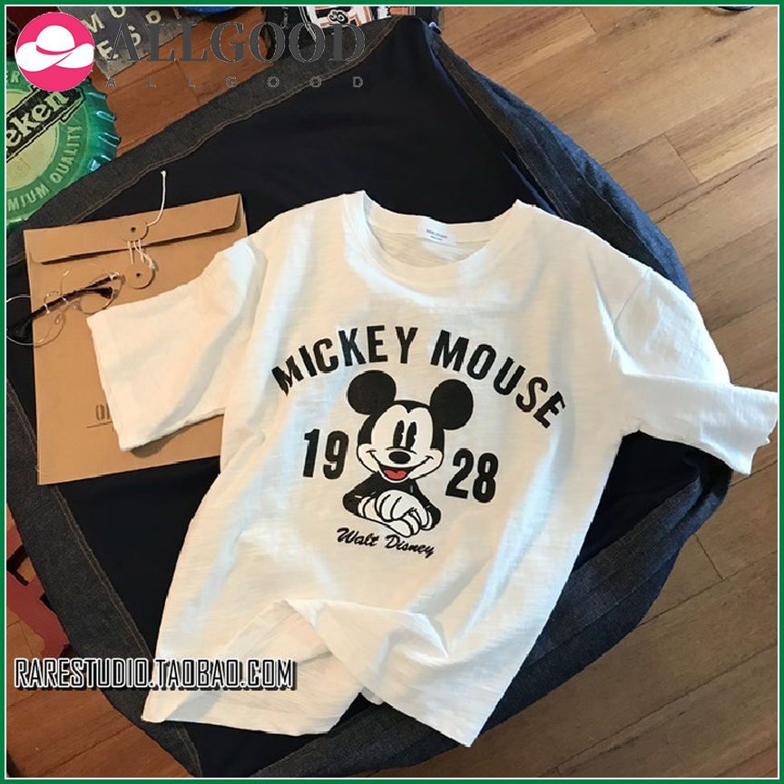Disney Decal Mickey short sleeve T-shirt women's new large cartoon top