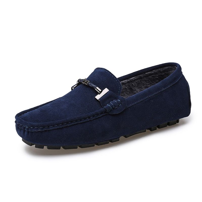 Loafers Men Shoes Casual Slip On Shoes Mens Loafer  Warm Winter Shoes for Men Moccasins Leather Cow Suede Flat