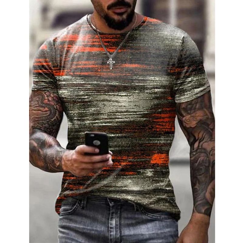 Oversize T-shirt Men Summer Fashion Cool Tshirt For Male Clothing Casual Harajuku Red Heart  3D Print Men's T Shirt Top