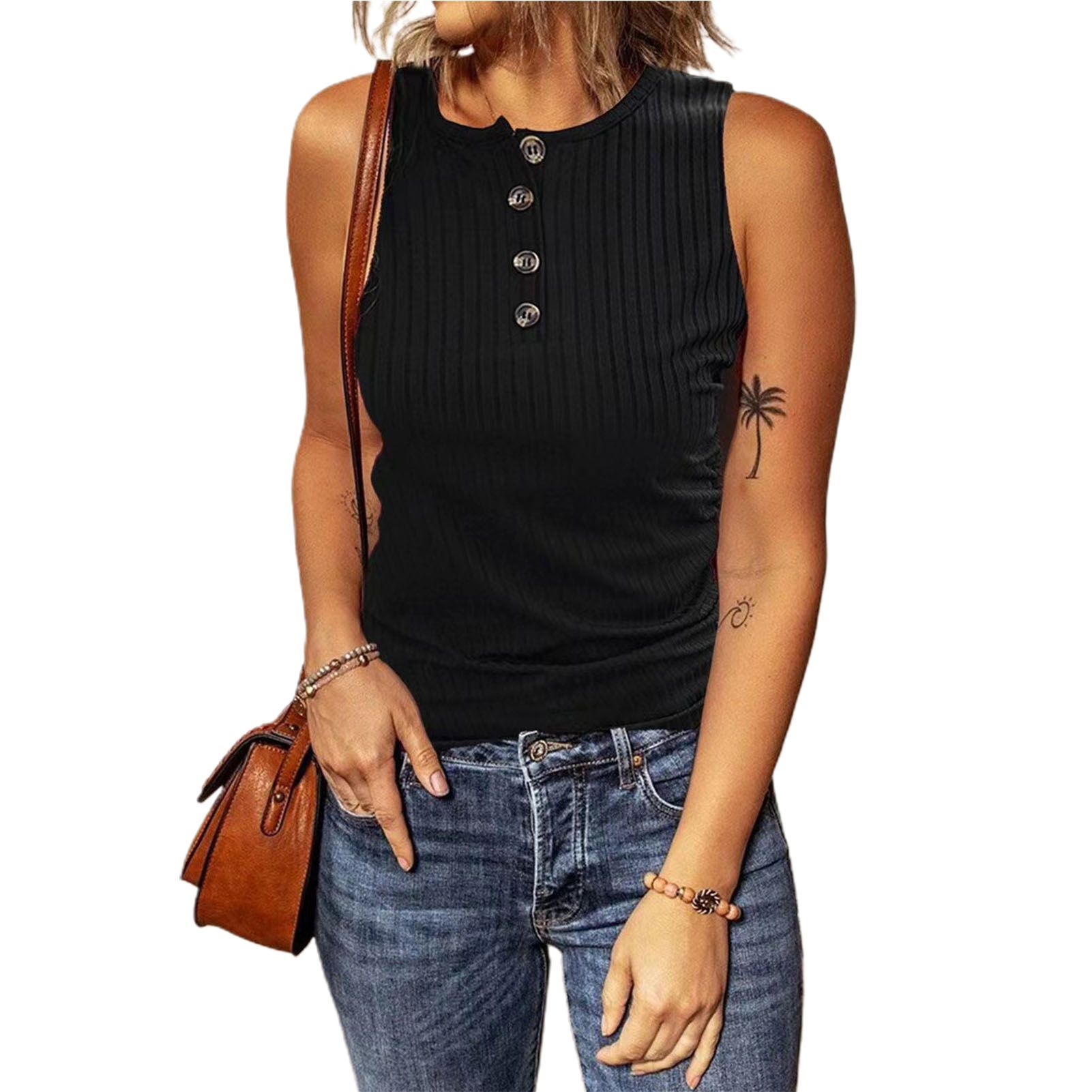 Tank Top O Neck Casual Women Tank Top