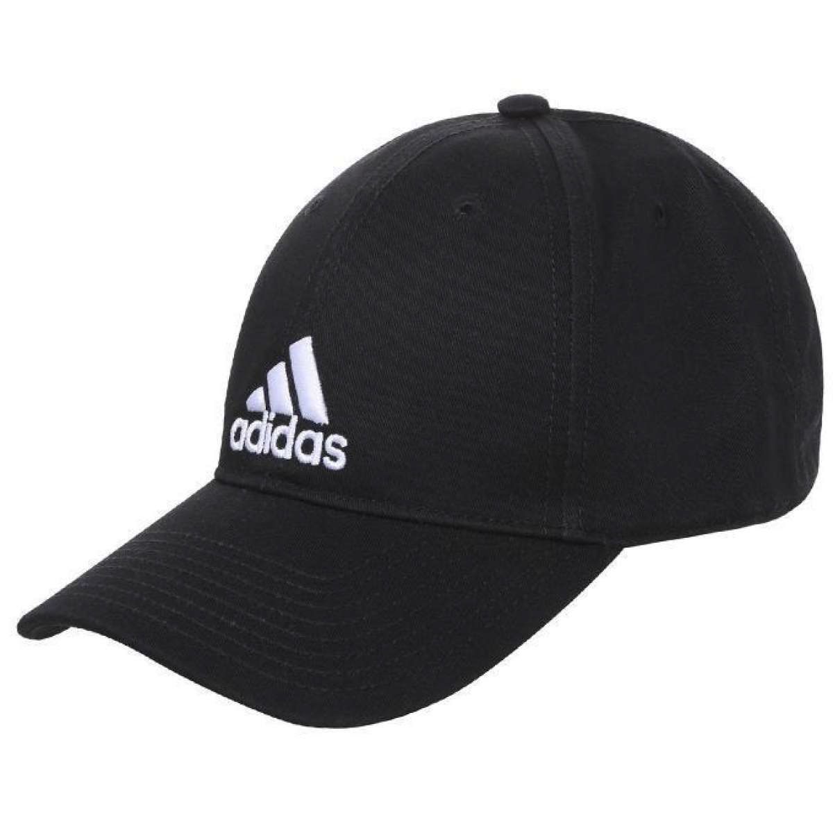 Black And White A_DIDAS Cotton Cap for Men.