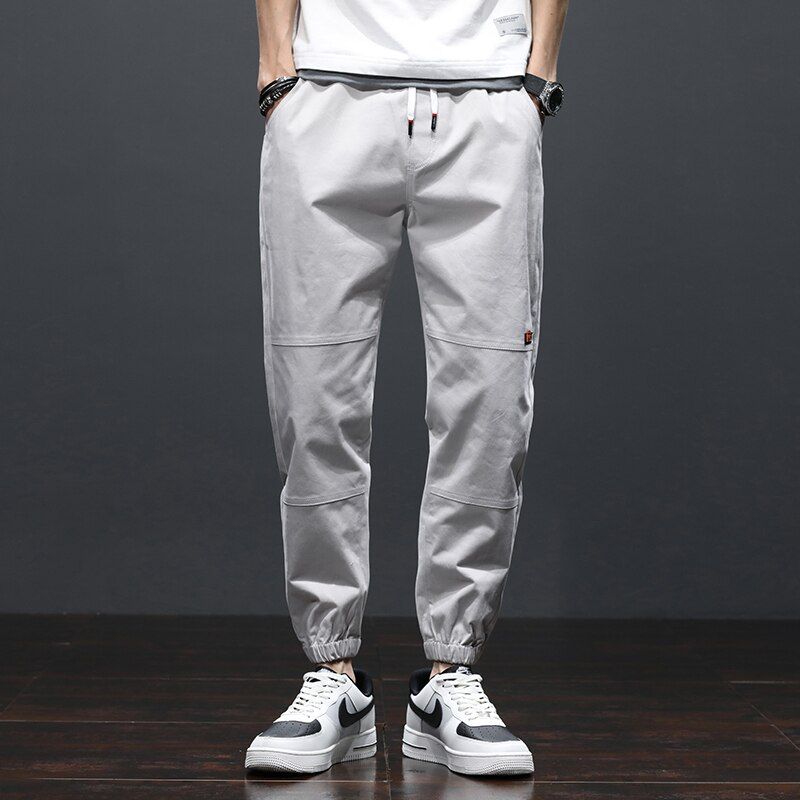 Men's Pocket Appliques Cargo Harem Pants Casual Trousers Male Hop Pants Man Jogger Army Green Streetwear Men