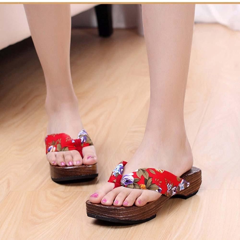 Summer Platform Shoes Wood Women Sandals Clog  Woon Slippers Flip Flops