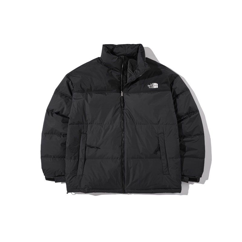 Street Patchwork Puffers Coat Men Winter Harajuku Hop Loose High Street Casual Thicken Warm Black Couple Jackets