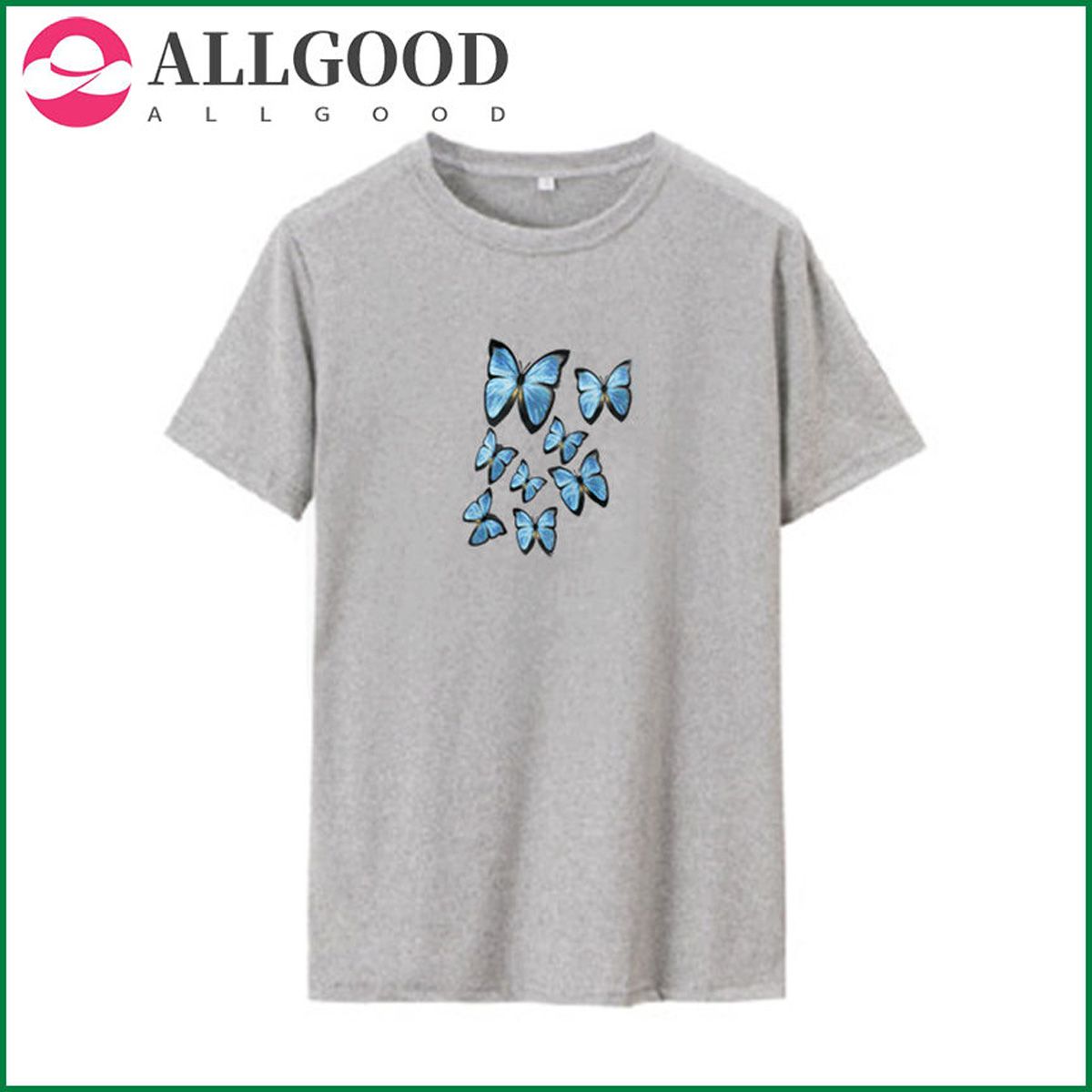 Women's T-shirt 90s Ulzzang Harajuku Graphic Funny Butterfly theme Print T-shirt O Neck Casual Women's Top T-shirt