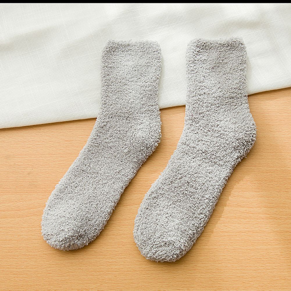 Yfashion Women Cute Candy Color Soft Fluffy Socks Coral Velvet Winter Warm Socks irls erry Fuzzy Socks