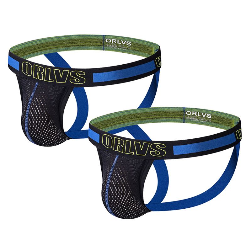 CMENIN ORLVS 2Pcs Cotton LOGO Low waist Underwear Men Thongs Men JockstrapsIns Style Underpants G String men Pouch Underwear string OR488