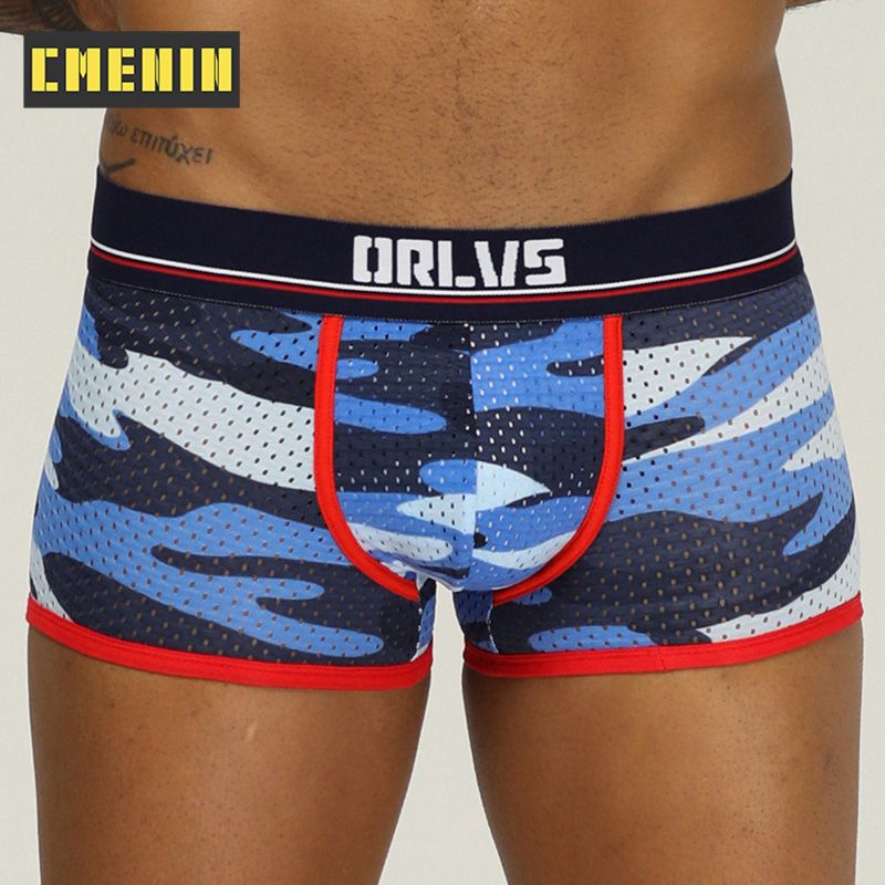 CMENIN Soft ORLVS (1 Pieces) Ins Style Men Underwear Boxershorts LOGO Print  Mens Underpants Boxers Cotton Pouch Male Trunks OR191