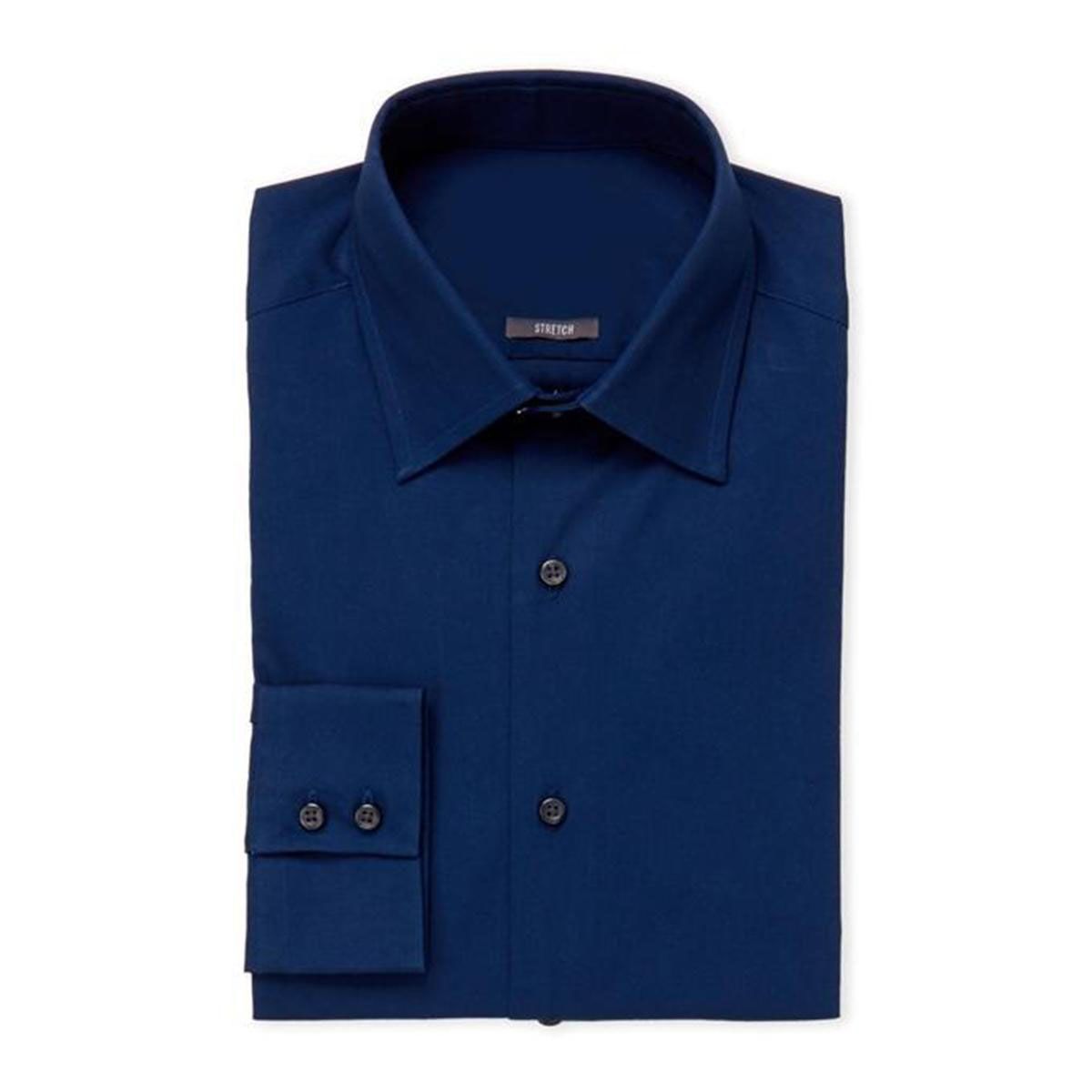 Navy Blue Cotton Slim Fit formal Shirt for Men