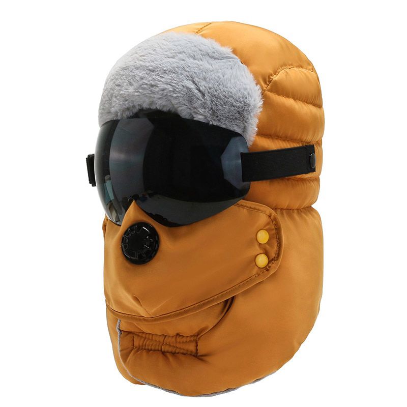 2020 New Fashion Warm Cap Winter Men  Design Winter Hats For Women Waterproof Hood Hat With Glasses Cool Balaclava