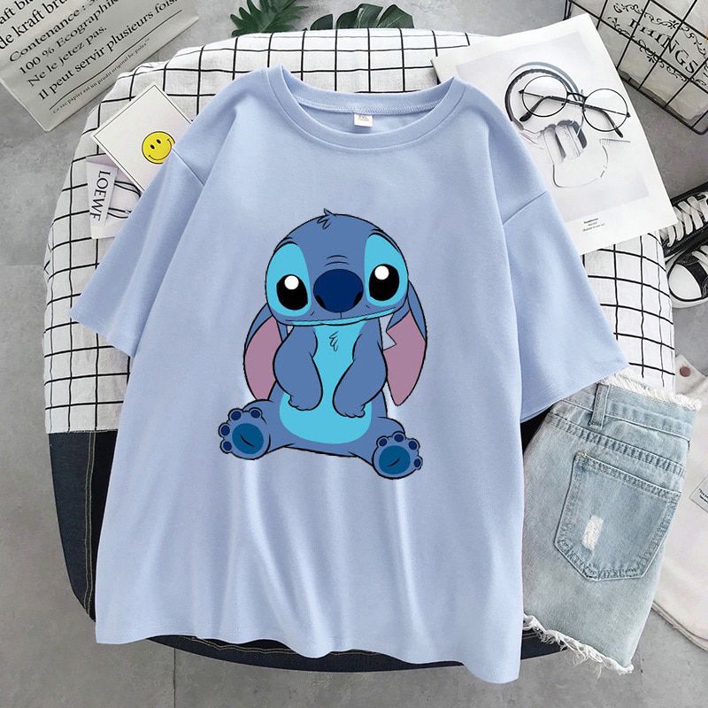 Disney Mickey mouse Summer new Short sleeve Mickey short-sleeved T-shirt female loose large round neck T-shirt Camiseta de mujer