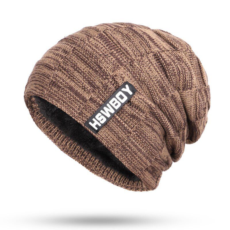 Skullies men's plus thick winter hats warm and comfortable adjustable unisex exquisite leather brand caps beanie