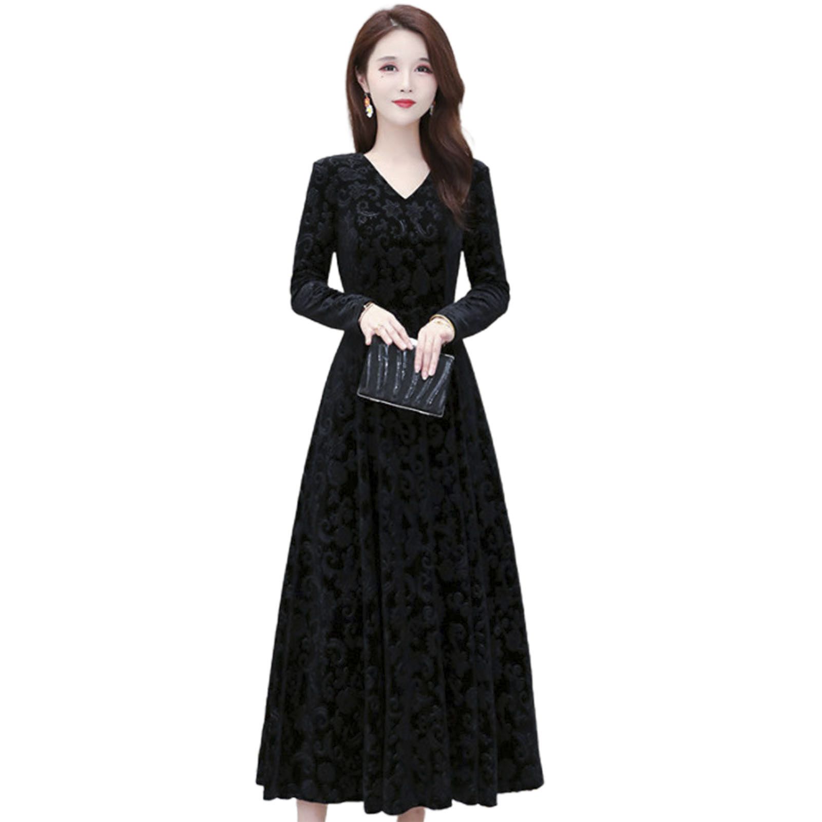 Princess Dress Floral Pattern Elegant Ankle Length Dress