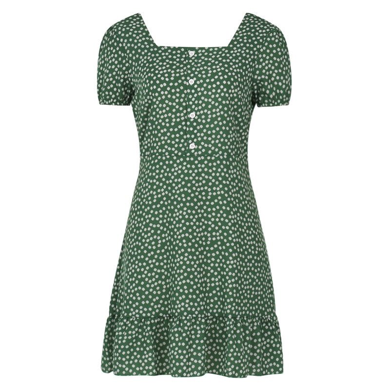 Women Dress Boho Floral Ruffle Short Mini Dress Summer Knot V-Neck Party Holiday Dress Femme vestido de mujer