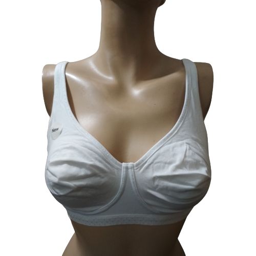 Bra for Women Non Foam Non Wire Cotton White Color
