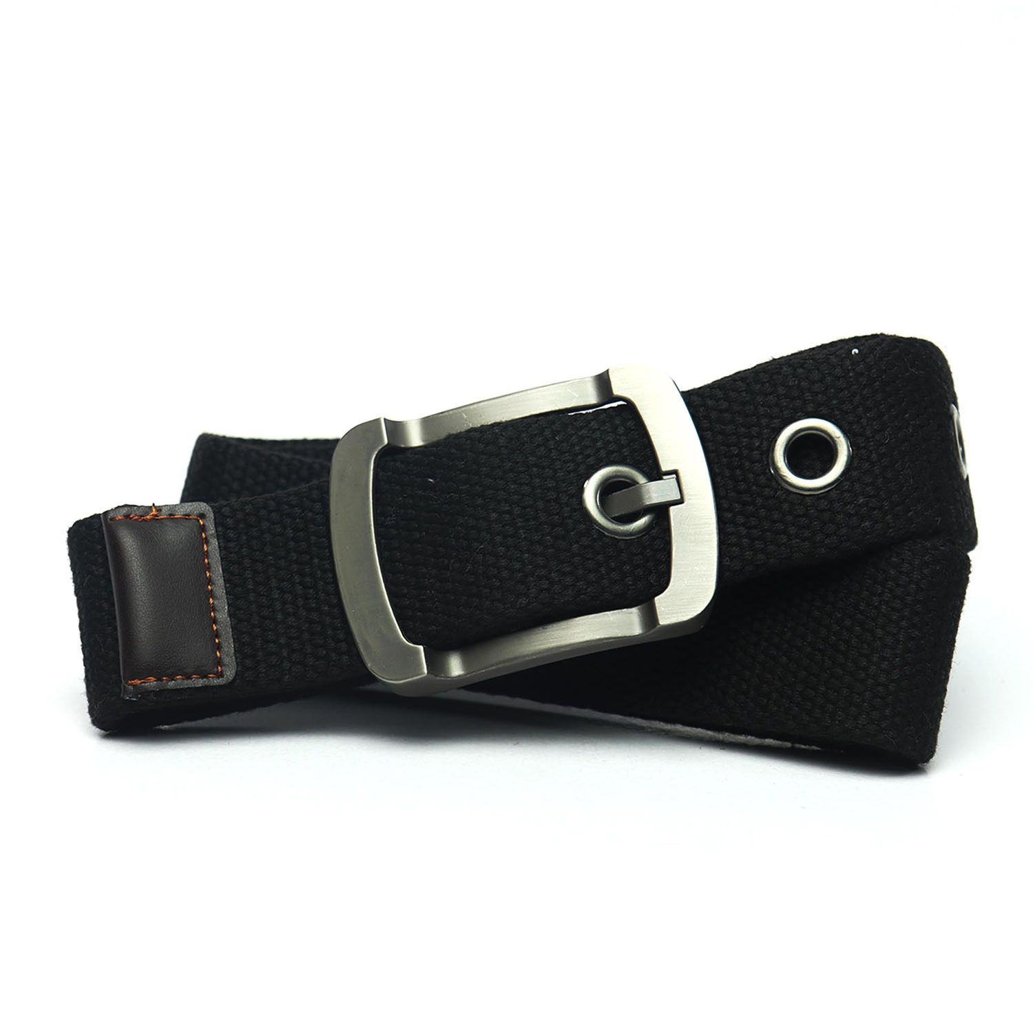 Men canvas belt Alloy buckle Double ring Double D Nylon elasticity military belt for Men fashion