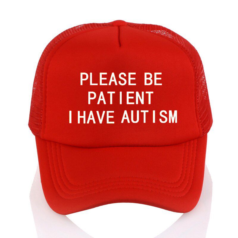 Men Women hat Please Be Patient I Autism Letter Printed Baseball caps Summer outdoor Unisex Mesh Net Trucker Hats