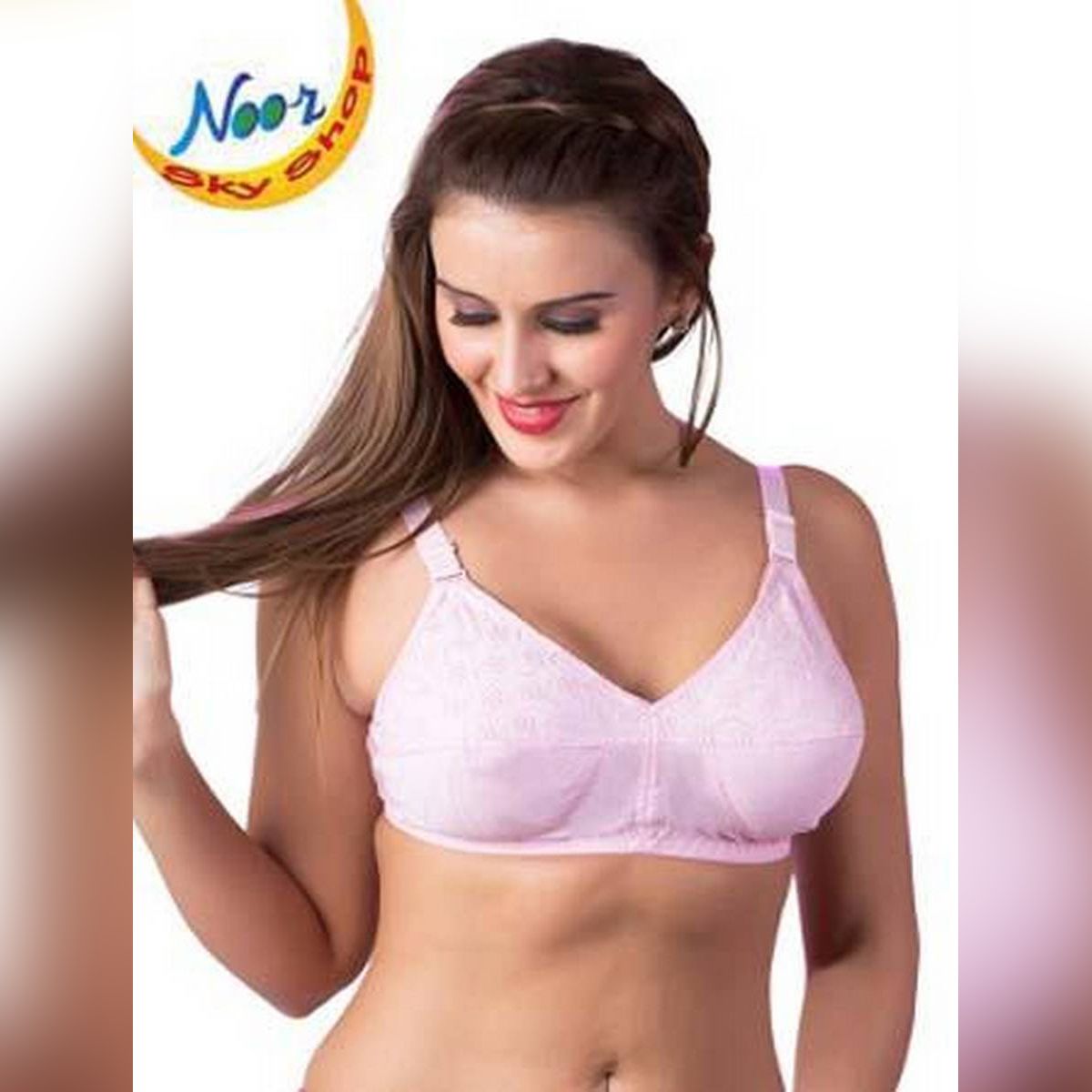 100% Cotton Bra For Ladies - Pink