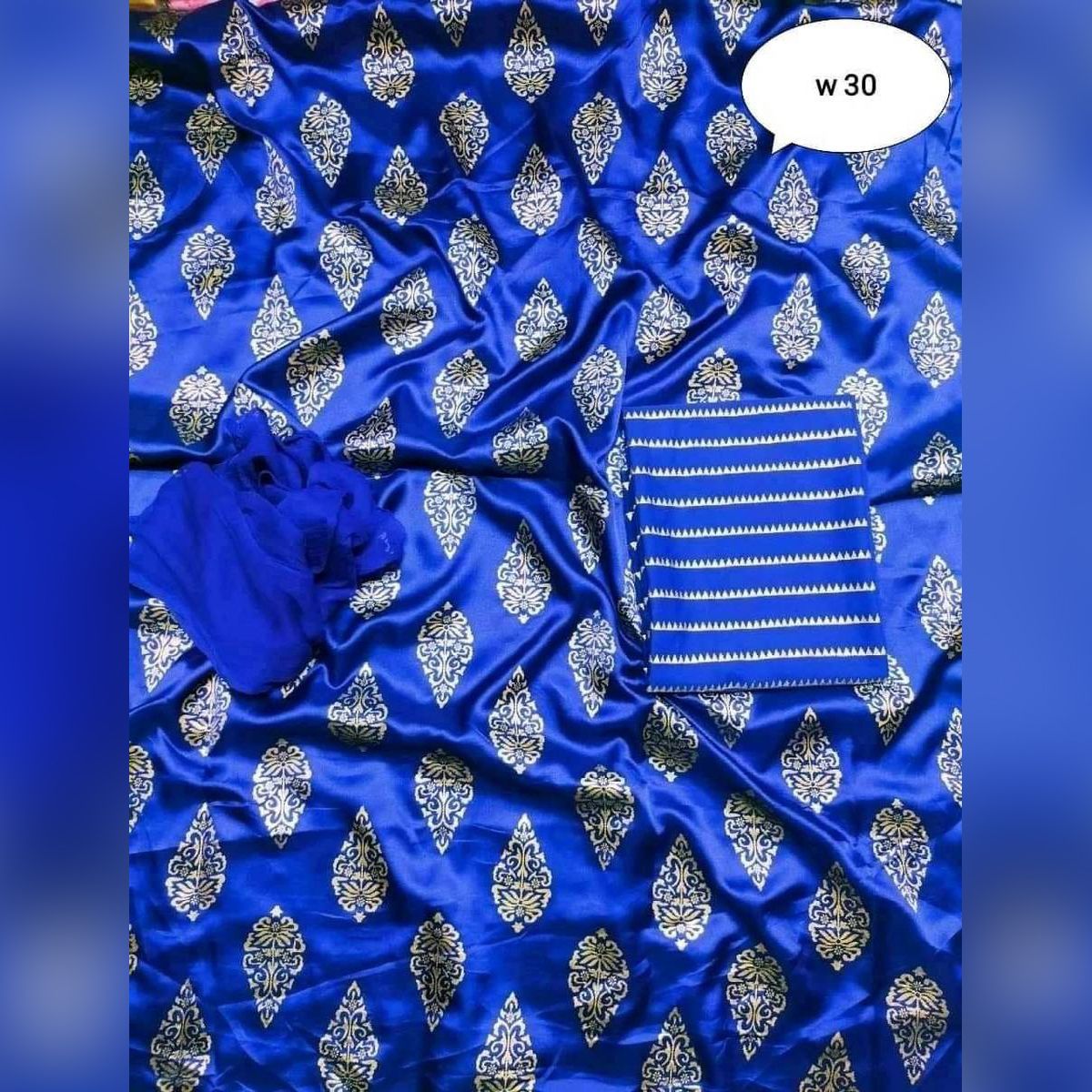 Japani Silk Afsan Screen Print THREE PIECE - ( 6 COLOURS AVAILABLE )
