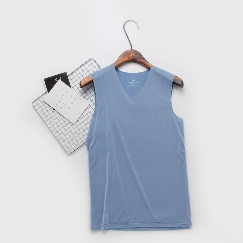 No Trace Cool Men Vest Cotton TaTops Underwear Mens Undershirt Shirts Male Bodyshaper Fitness sleeveless Men's Running Vest