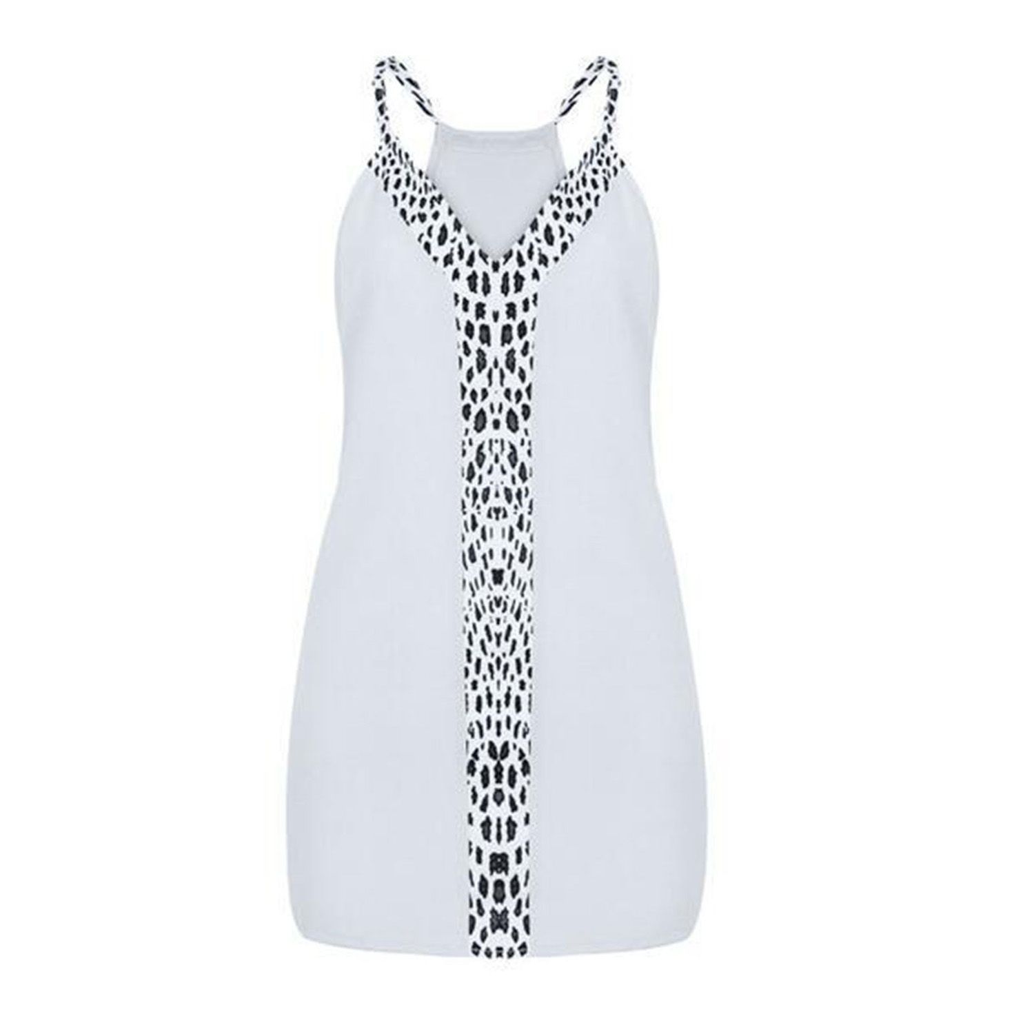 Women Vest Elastic Lady Casual Leopard Stitching Loose Top