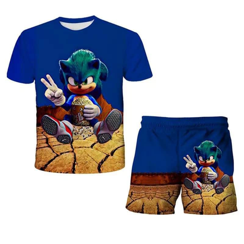 SONIC 3D printed Set T-shirt/Birthday gift