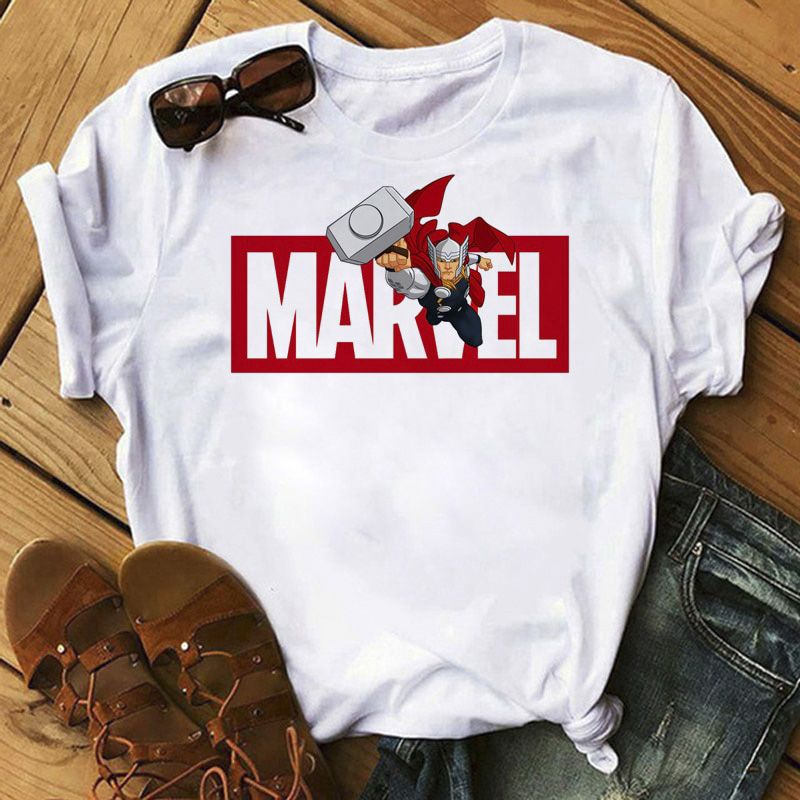Disney Marvel Hero T Shirt Men Kawaii Spider Man Cartoon Iron Man Graphic Tees Captain America Harajuku Unisex Kids T-shirt Male