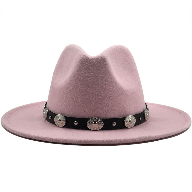 Hot British Fedora Hat Men Women Imitation Woolen Winter Felt Hats Men Fashion Jazz Hat Fedoras Chapeau Church hat 60CM