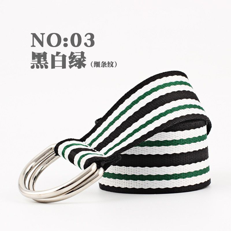 NewStripe High Quality Fashionable Elastic Canvas Belts for Women Knitted Buckle Adjustable Belt Male Canvas Belts for Jeans