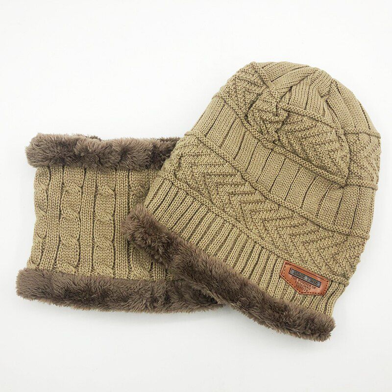 Parent-child Knitted Hats Thick and Warm Men Winter Hat Black Autumn Beanie Hat Women Ski Hats Beanies Bonnet 2019